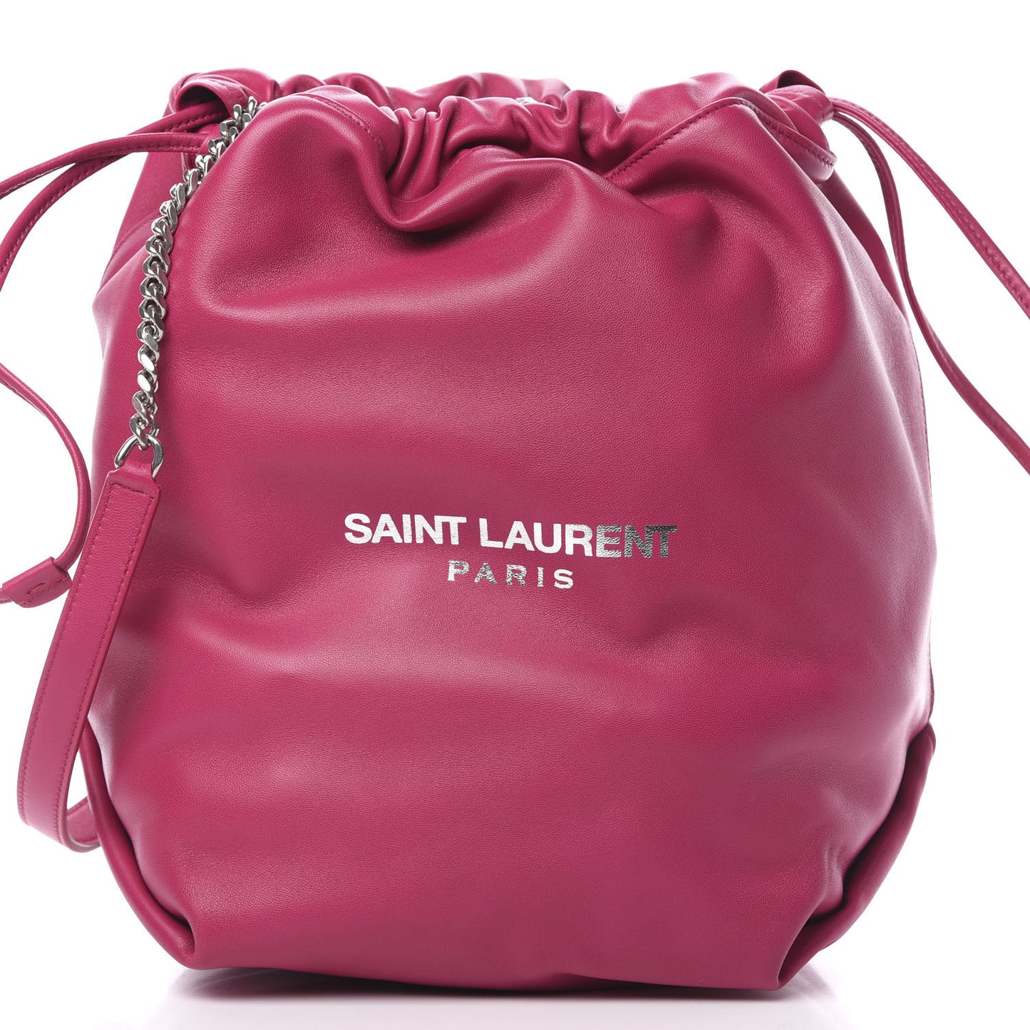 Lambskin Teddy Drawstring Bag Freesia