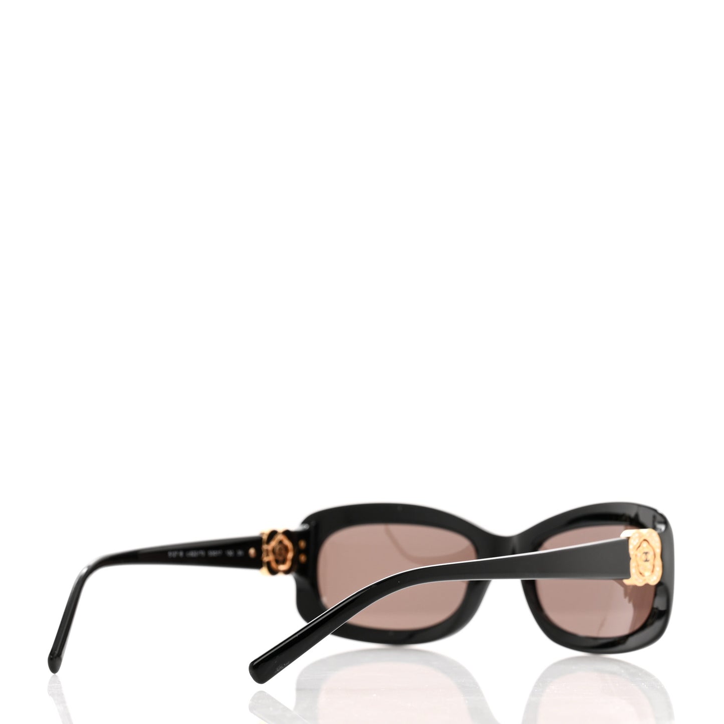 Crystal Camellia CC Sunglasses 5127-B Black
