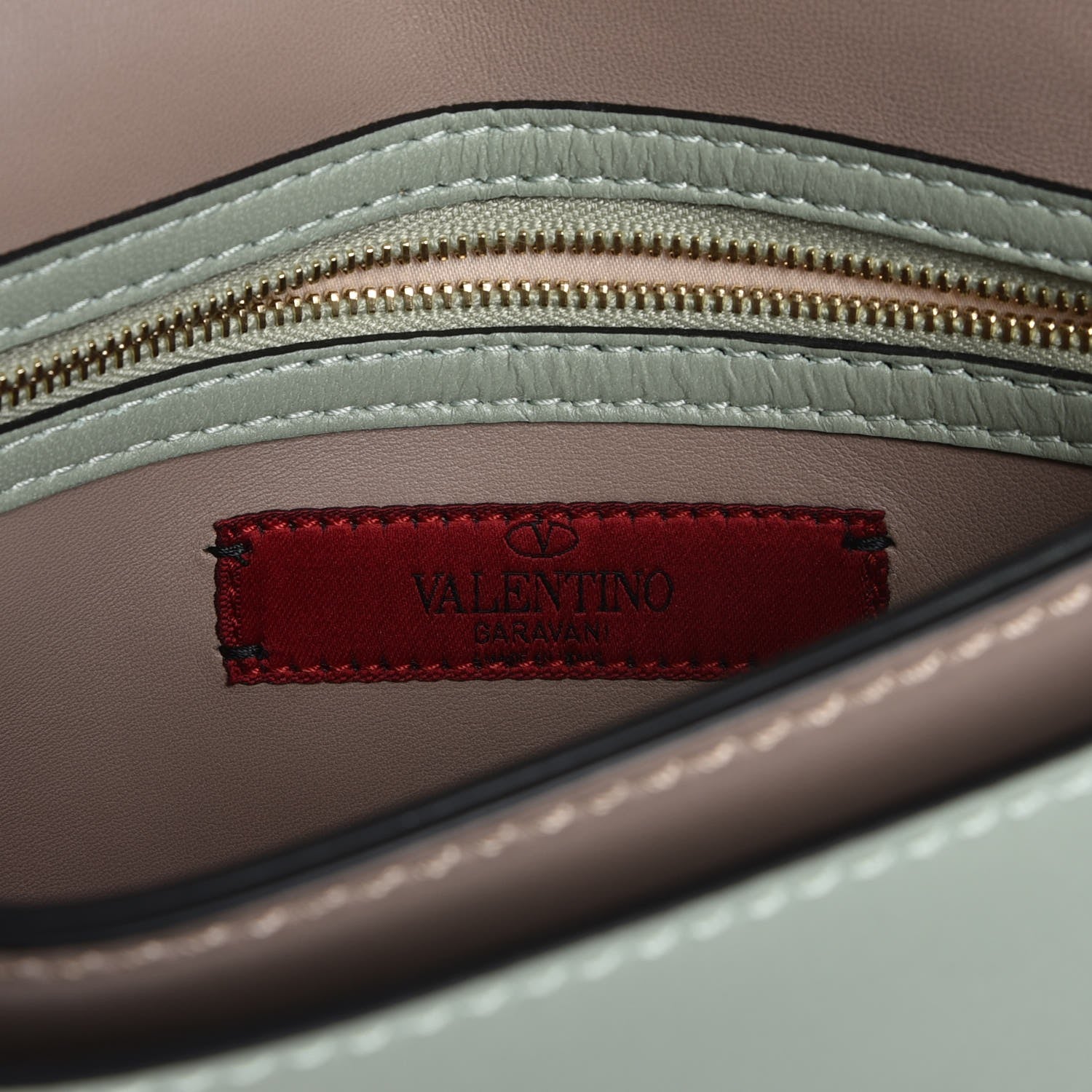 Valentino Garavani Nappa Rockstud Wristlet Clutch Green Tea Sorbet 6 of 7