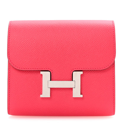 Hermes Epsom Constance Short Wallet Rose Extreme 1 of 7