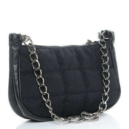 Chanel Nylon Quilted Pochette Black 3 of 8
