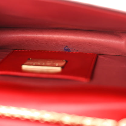Bulgari Calfskin Embellished Serpenti Forever Crossbody Red 5 of 8
