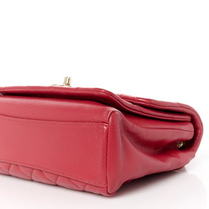 Chanel Lambskin Quilted Small Chain Link Flap Bag Red 11 of 13