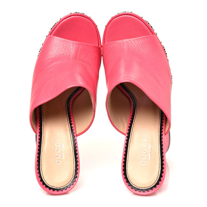 Gucci Malaga Kid Janaya 150mm Platform Sandals 38.5 Rhodamine Pink 2 of 9