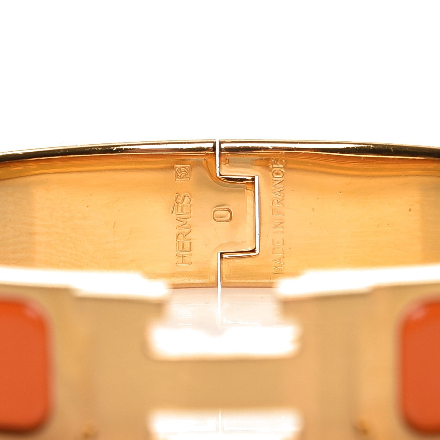 Enamel Narrow Clic Clac H Bracelet PM Orange