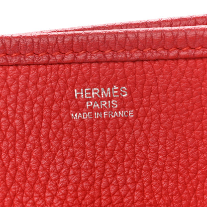 Hermes Taurillon Clemence Evelyne III PM Rouge Tomate 5 of 9