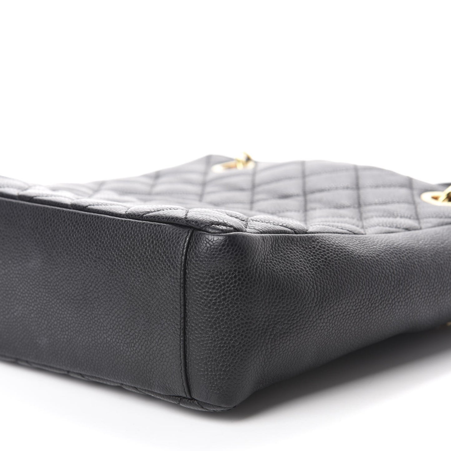 Caviar Quilted Petit Shopping Tote PST Black