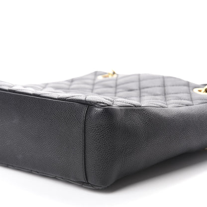 Chanel Caviar Quilted Petit Shopping Tote PST Black 7 of 11