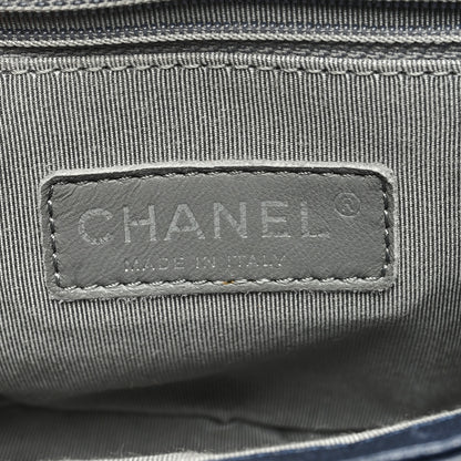 Chanel Washed Lambskin Mini Chain Around Messenger Navy Blue 6 of 9
