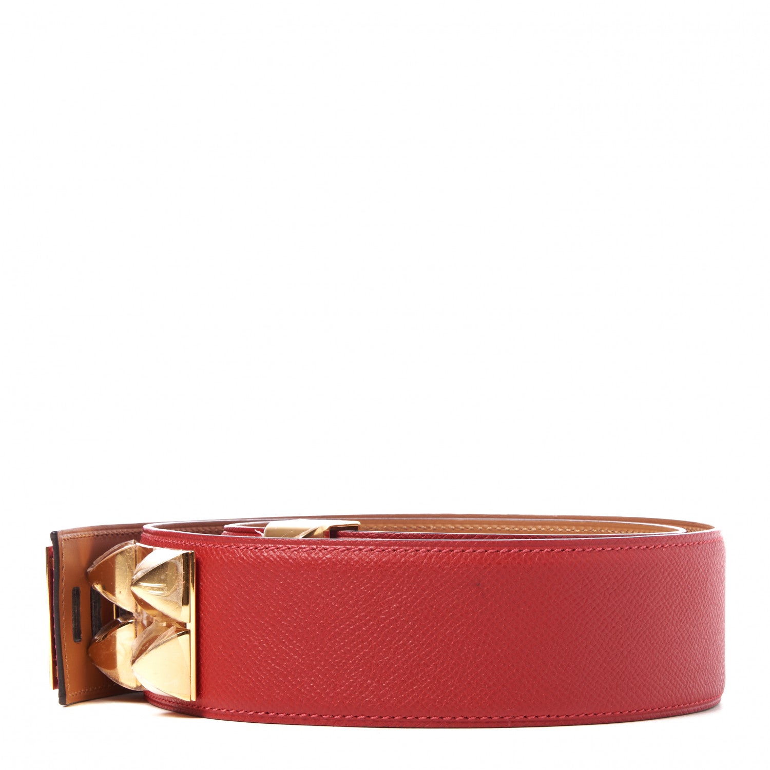 Hermes Epsom Collier De Chien CDC Belt 90 Rouge Casaque 2 of 6