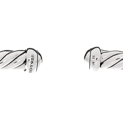 David Yurman Sterling Silver Diamond 4mm Cable Flex Single Station Bracelet 3 of 3