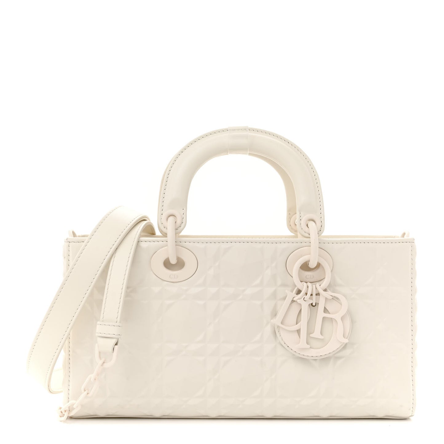 Calfskin Cannage Diamond Medium Lady D-Joy Latte