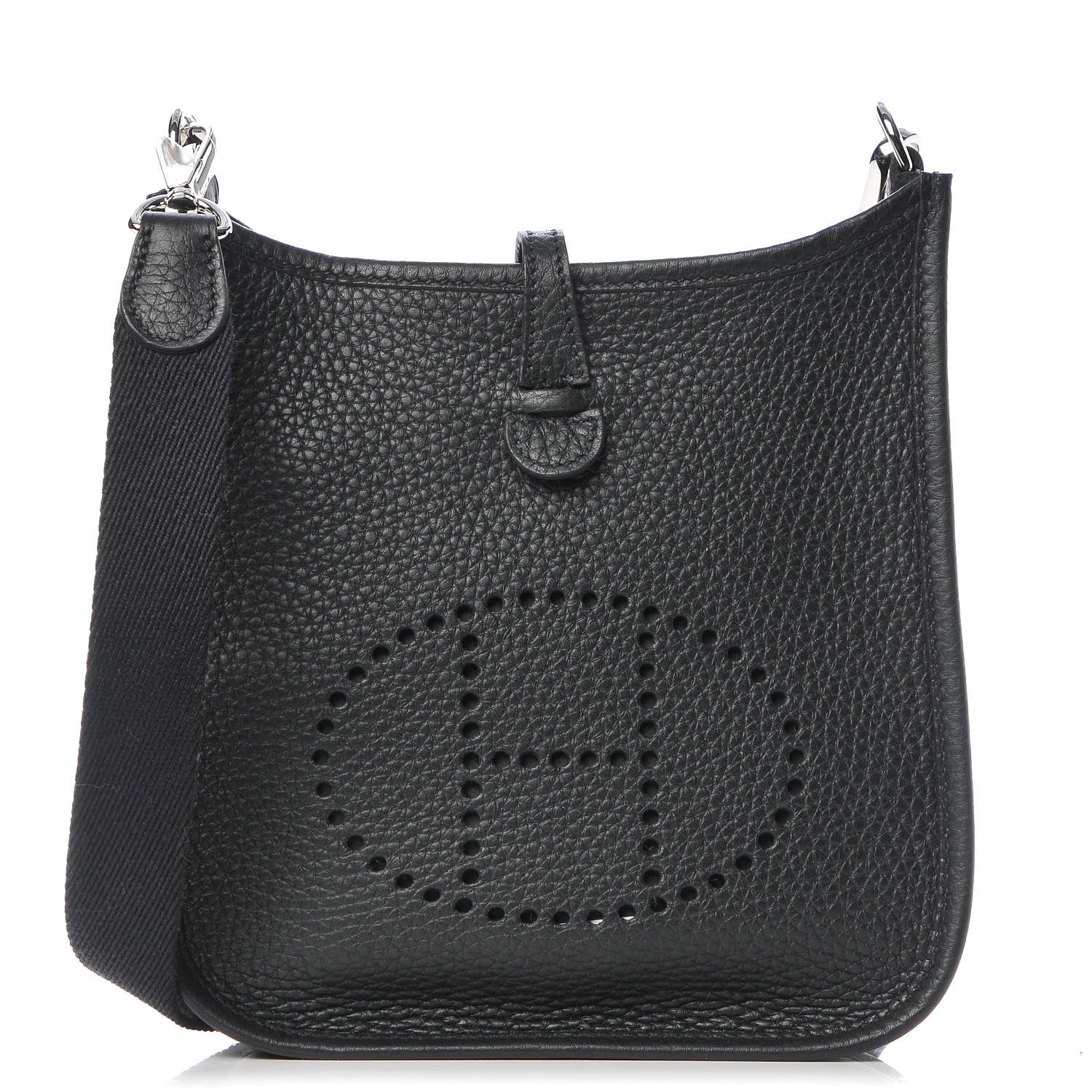 Hermes Taurillon Clemence Evelyne TPM Black 1 of 9