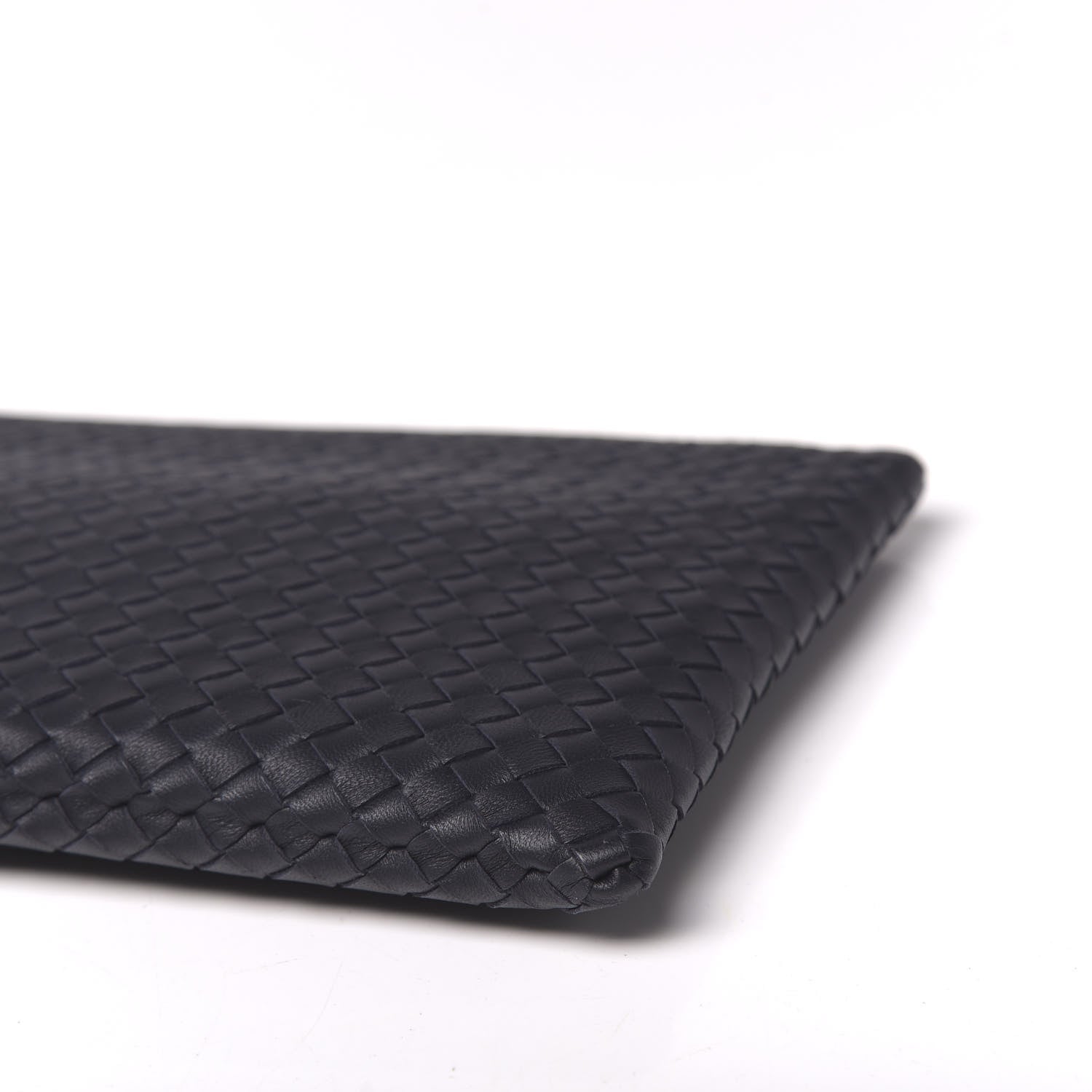 Bottega Veneta Nappa Intrecciato Large Flat Zip Biletto Pouch Black 8 of 8