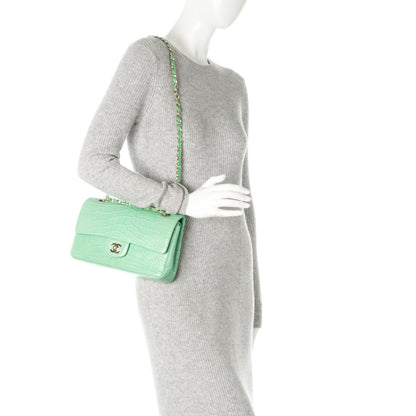 Chanel Alligator Medium Double Flap Light Green 3 of 8