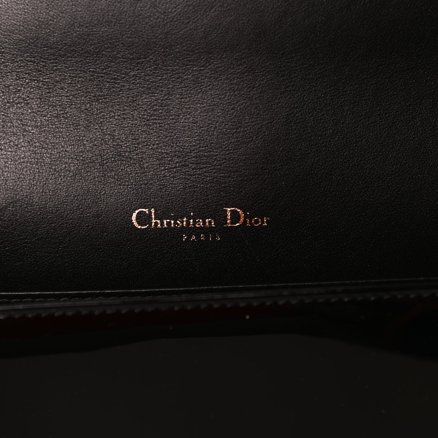 Christian Dior Patent Cannage Lady Dior Chain Wallet Black 10 of 29