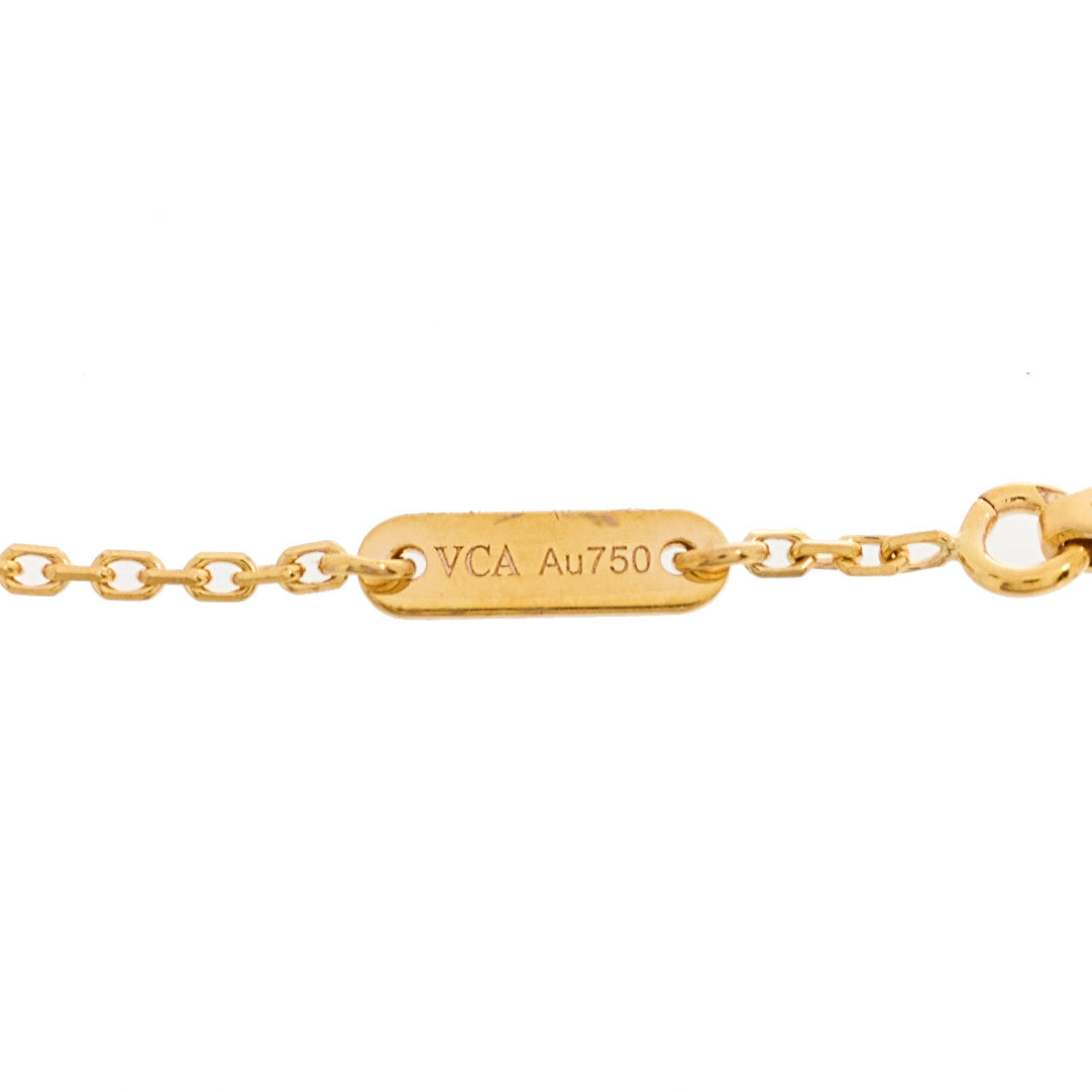 Van Cleef & Arpels 18K Rose Gold Carnelian Sweet Alhambra Bracelet 3 of 4