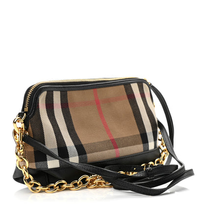 Burberry Derby House Check Abingdon Convertible Clutch Black 3 of 12