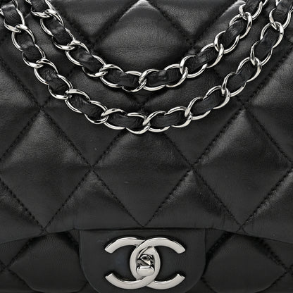 Chanel Lambskin Quilted Chanel 3 Large Accordion Flap Black 10 of 13