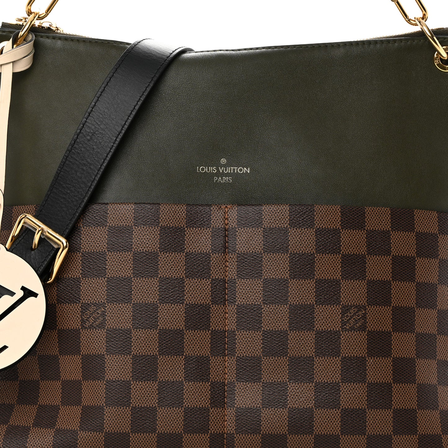 Damier Ebene Calfskin Maida Khaki