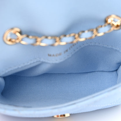 Chanel Caviar Quilted Mini Chain Belt Bag Light Blue 4 of 7