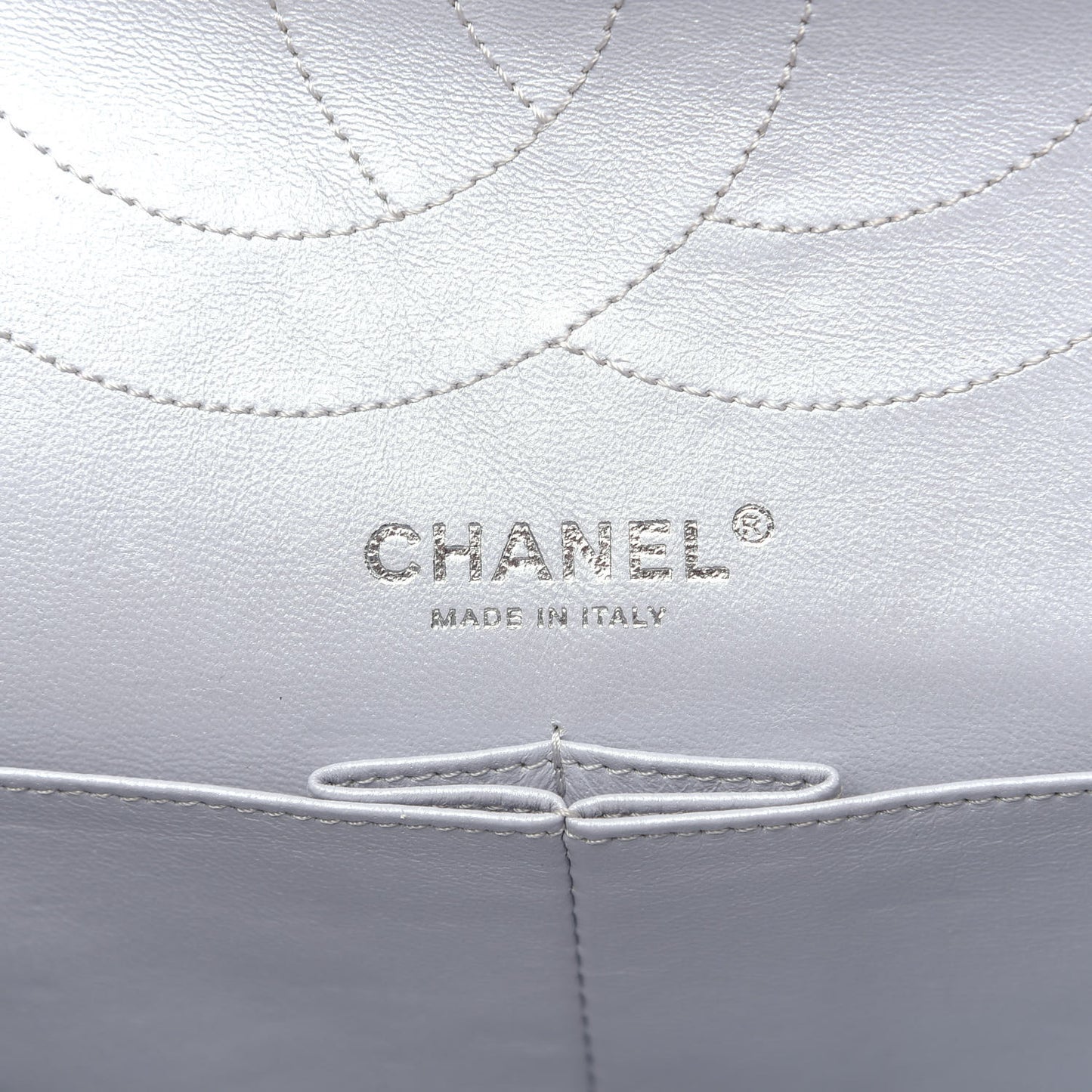 Metallic Aged Calfskin Quilted 2.55 Reissue 227 Flap Silver
