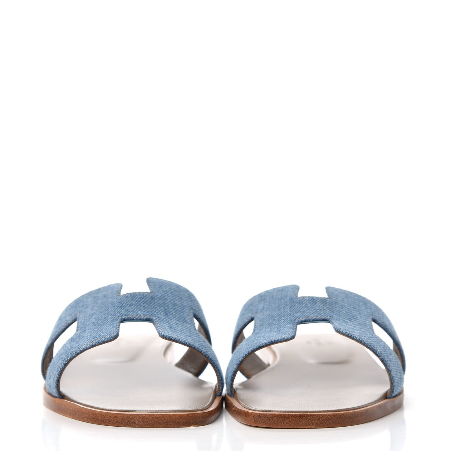 Denim Canvas Oran Sandals 36 Bleu Clair