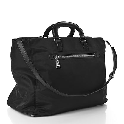 Prada Tessuto Nylon Saffiano Overnight Tote Black 3 of 8
