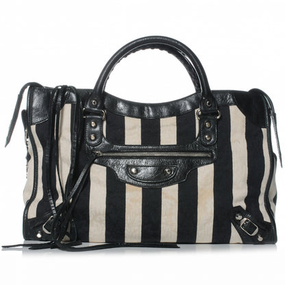 Balenciaga Chevre Damask Stripe City Black 1 of 7