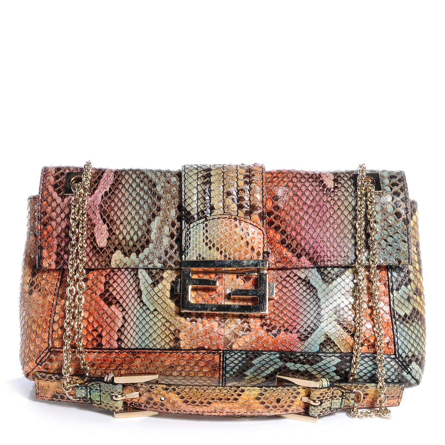 Fendi Python Maxi Baguette Bag Multicolor 1 of 11