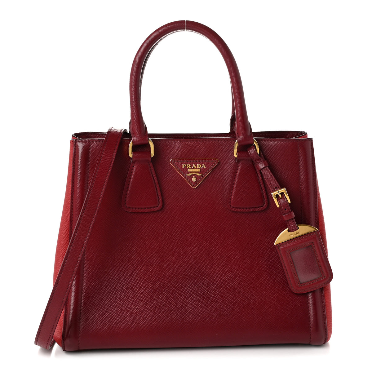 Saffiano Lux 2way Tote Cerise Fuoco