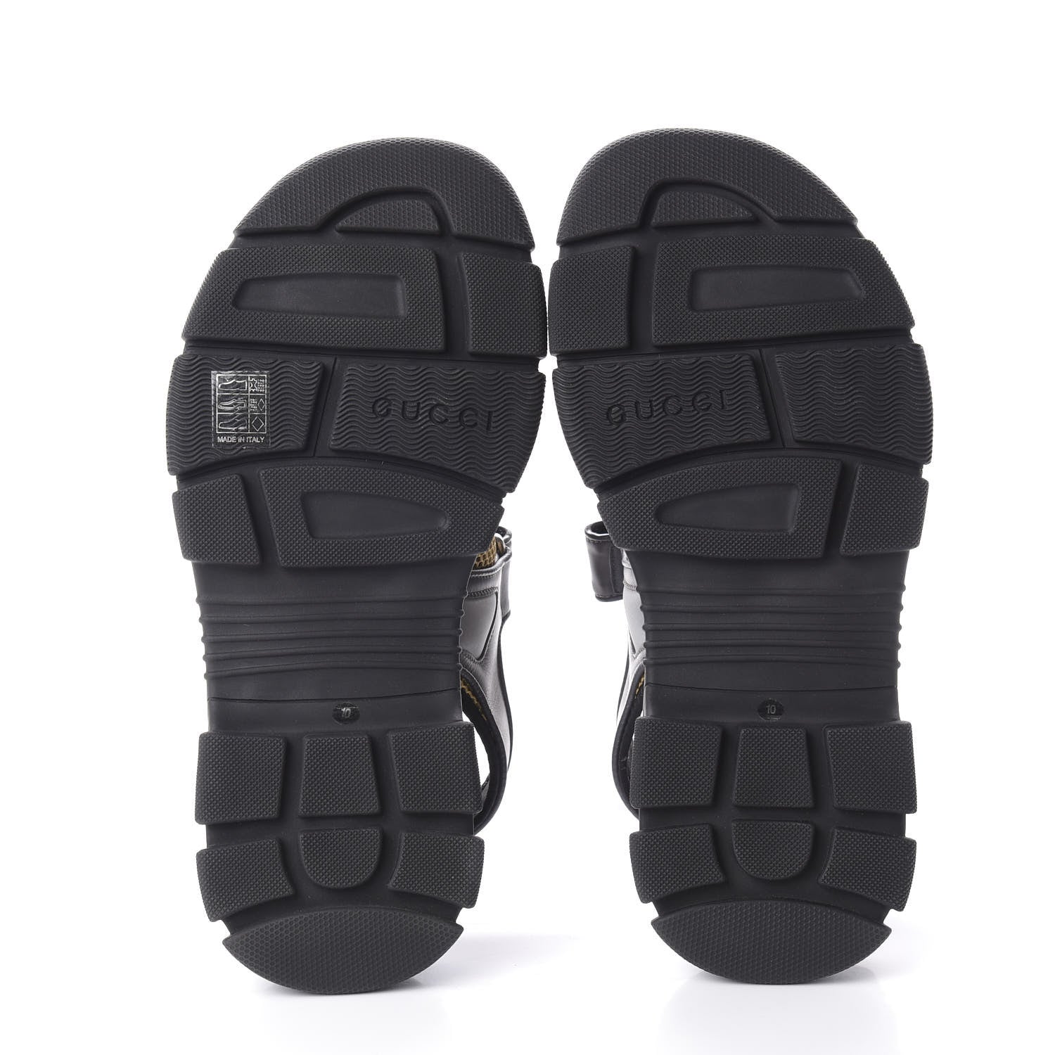 Gucci X SEGA Nappa Mesh Mens Aguru Sandals 10 Loess Black 6 of 8