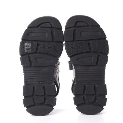 Gucci X SEGA Nappa Mesh Mens Aguru Sandals 10 Loess Black 6 of 8