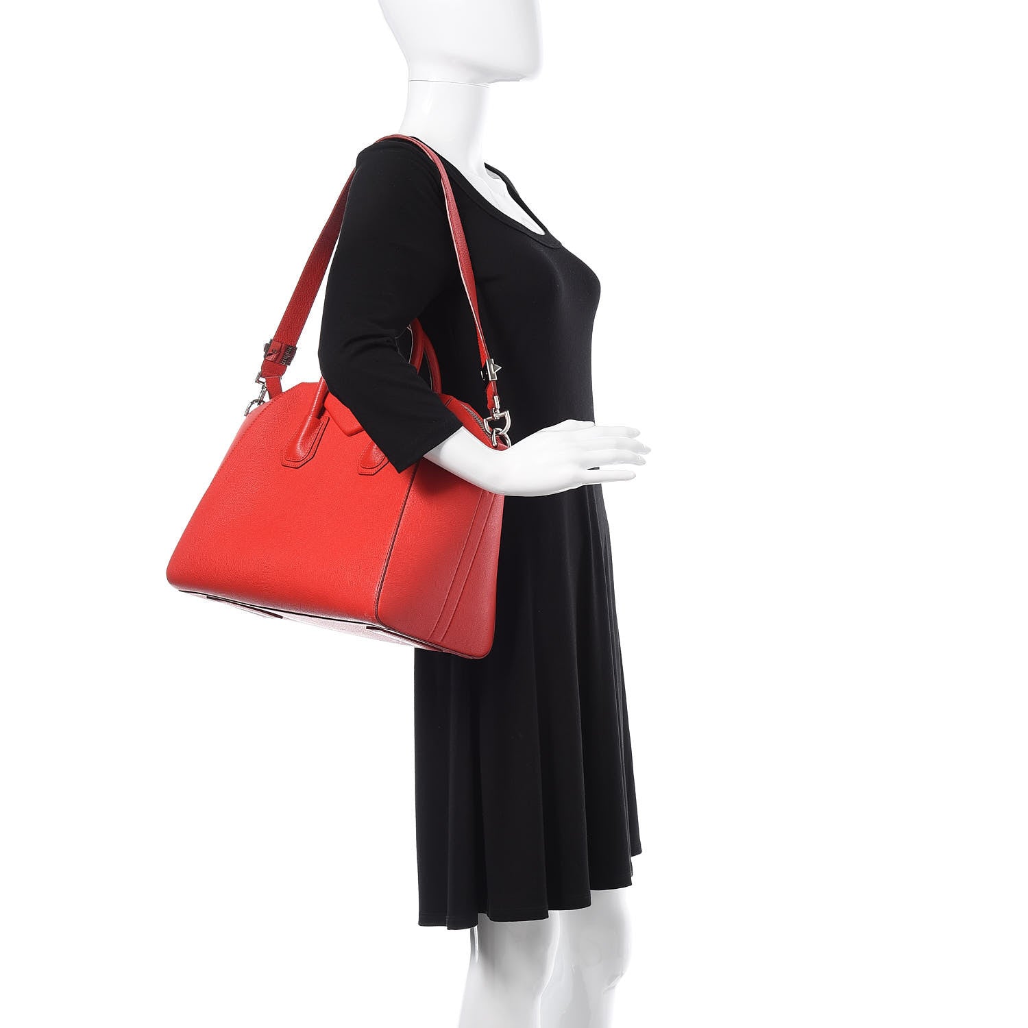 Givenchy Sugar Goatskin Medium Antigona Red 2 of 12