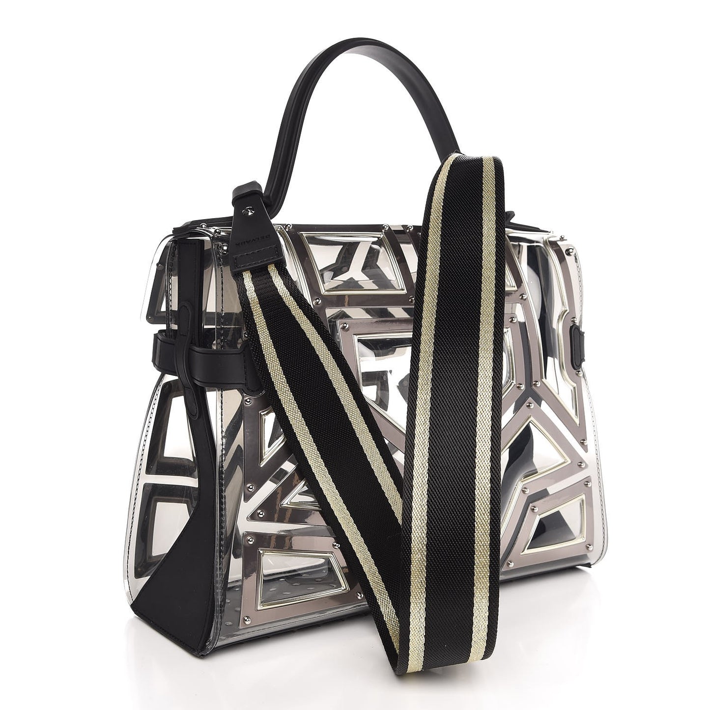 Vinyl Gladiator Tempete Satchel Antique Silver Gold