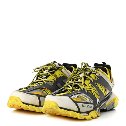 Balenciaga Mesh Nylon Mens Track Sneakers 45 Yellow Black White 3 of 8