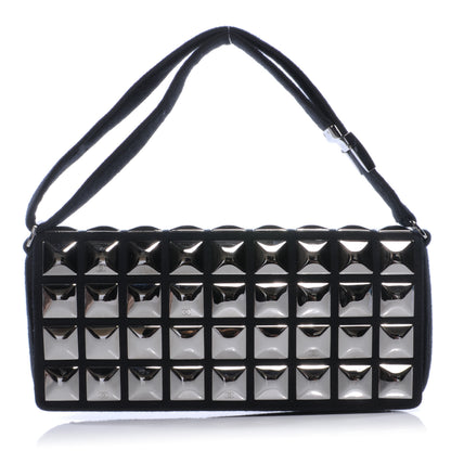 Chanel Jersey CC Pyramid Stud Flap Black 1 of 9