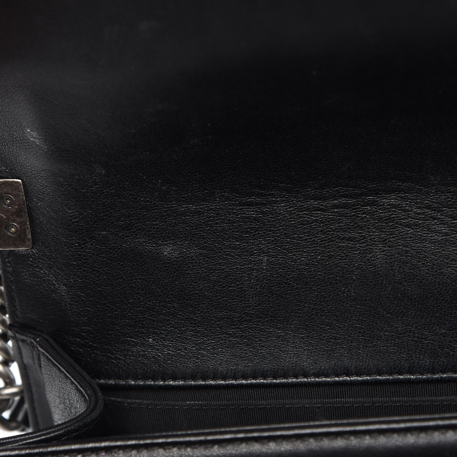 Chanel Lambskin Quilted Medium Boy Flap Black 12 of 13