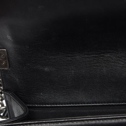 Chanel Lambskin Quilted Medium Boy Flap Black 12 of 13