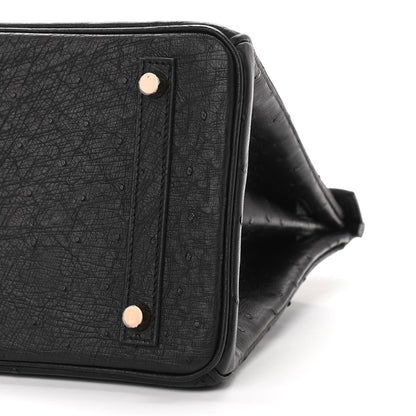 Hermes Ostrich Birkin 30 Black 8 of 10