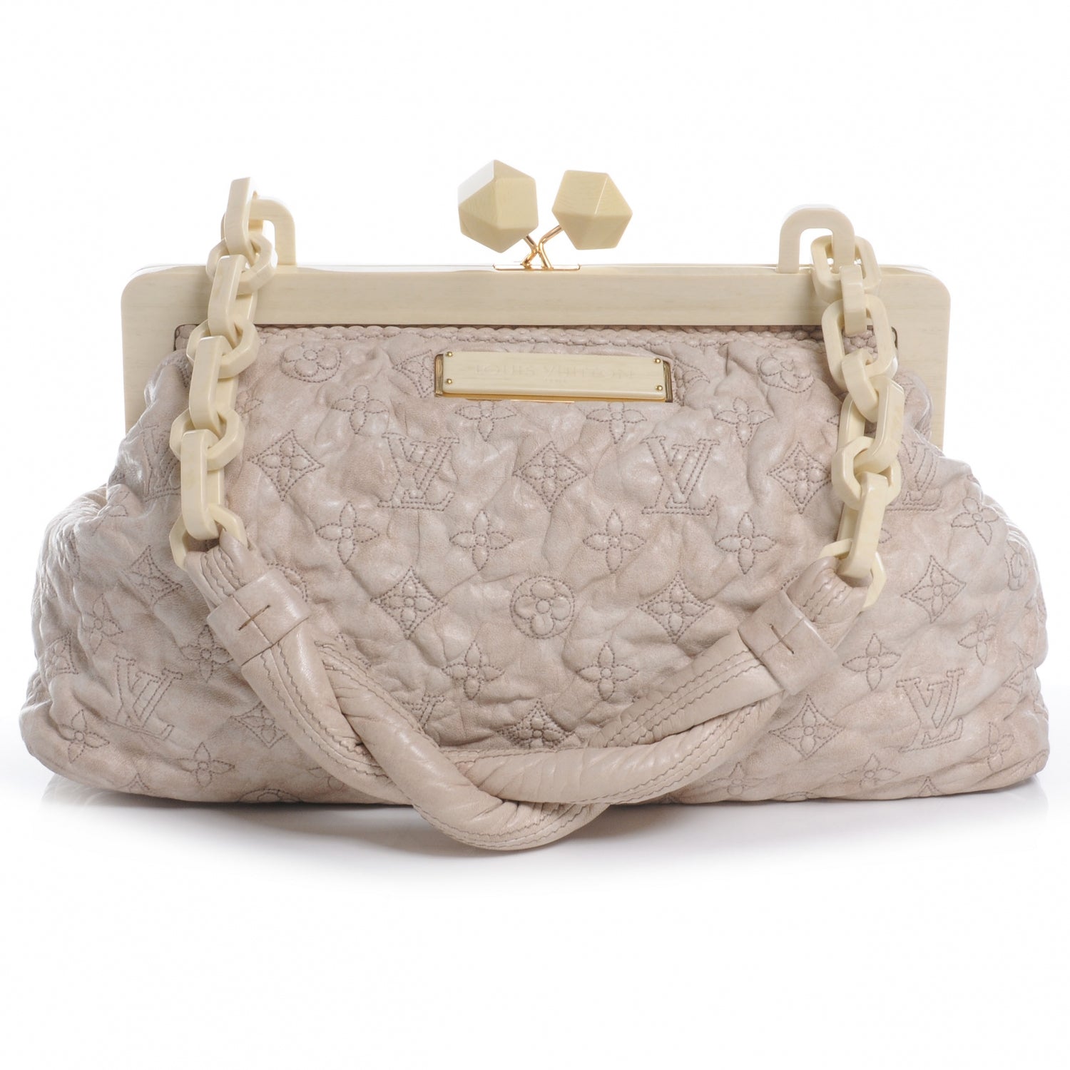 Louis Vuitton Lambskin Olympe Nimbus Cirrus Ecru 1 of 7