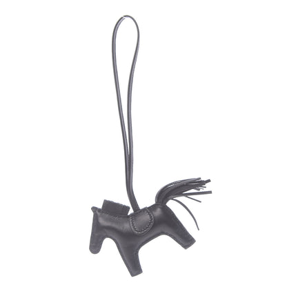 Hermes Milo Lambskin Grigri Rodeo Horse Bag Charm PM So Black 1 of 5