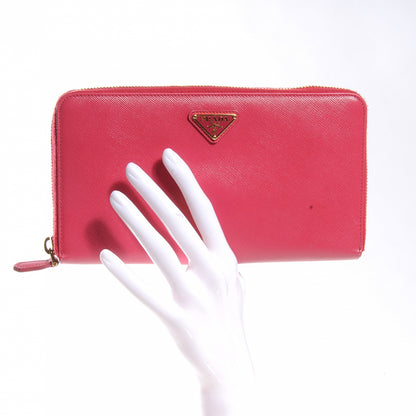Prada Saffiano Zip Around Wallet Peonia 2 of 7