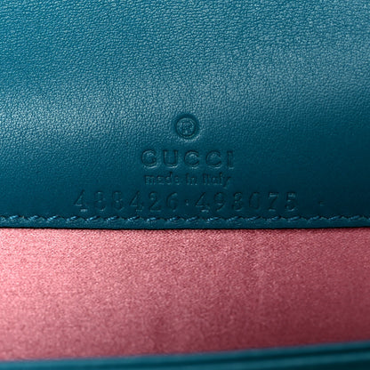 Gucci Velvet Matelasse GG Marmont Mini Bag Pavone Cyan 6 of 9