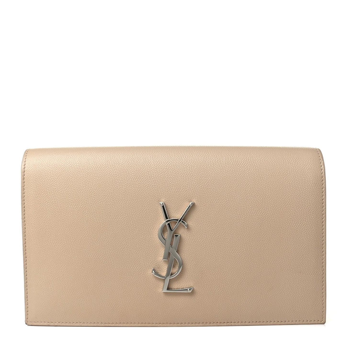 Grain De Poudre Classic Kate Monogram Clutch Nude Powder