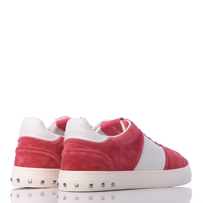 Valentino Garavani Suede Womens Flycrew Sneakers 40 Shadow Pink Optic White 4 of 15