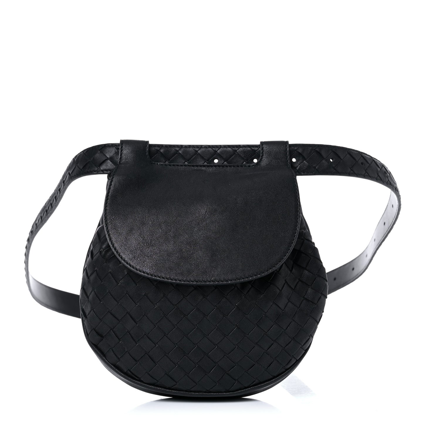 Nappa Intrecciato Belt Bag Nero Black
