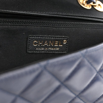 Chanel Lambskin Quilted Medium Elegant CC Flap Navy Black 6 of 11