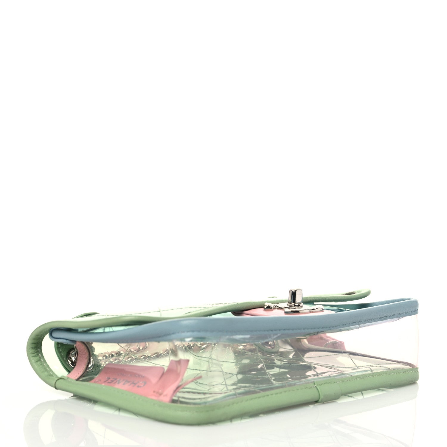 Chanel Lambskin PVC Quilted Mini Coco Splash Flap Blue Green 4 of 9
