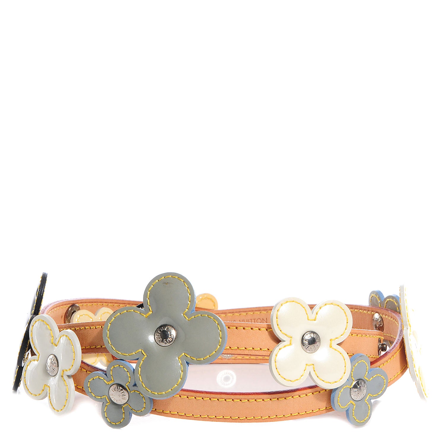 Louis Vuitton Patent Fleurs Belt 1 of 6